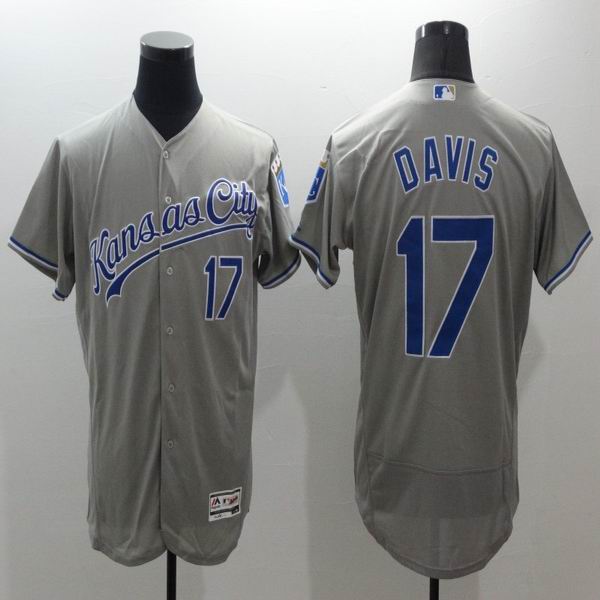 Kansas City Royals 17 Wade Davis gray Flexbase Authentic Collection baseball mlb Jersey