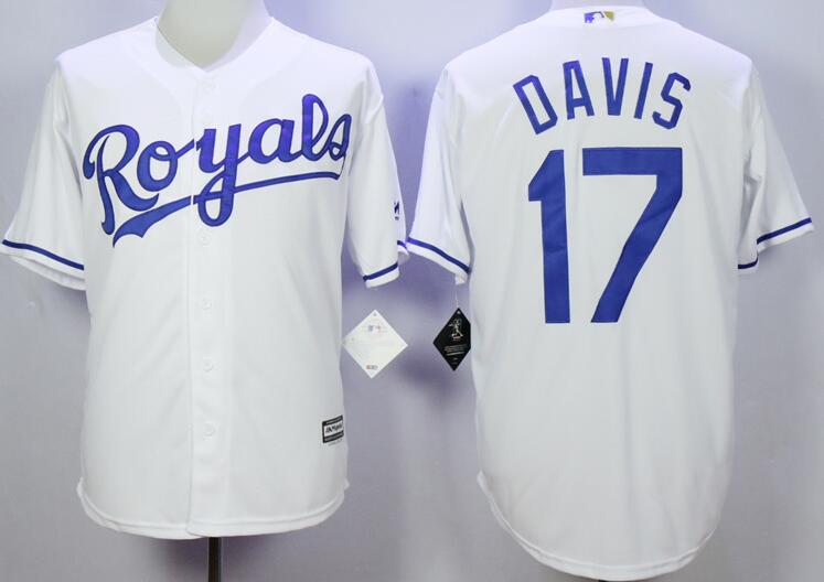 Kansas City Royals 17davis majestic white men baseball mlb Jerseys