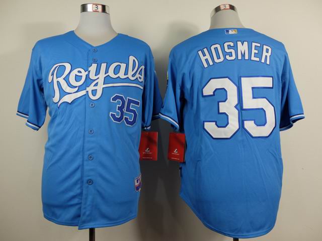 Kansas City Royals 35 Eric Hosmer skyblue men baseball mlb jerseys