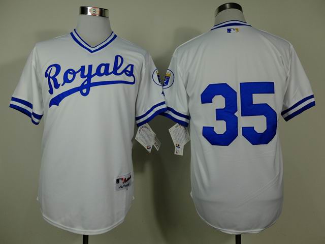 Kansas City Royals 35 Eric Hosmer white throwback men baseball mlb jerseys