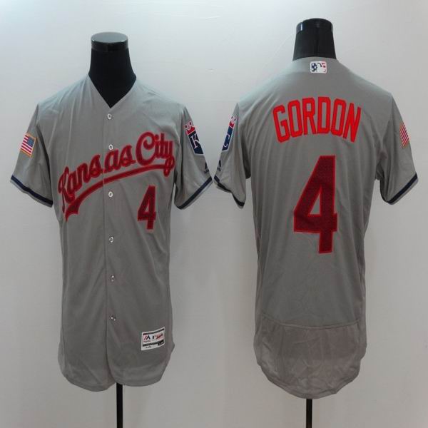 Kansas City Royals 4 Alex Gordon gray Flexbase Authentic Collection men baseball mlb Jersey(1)