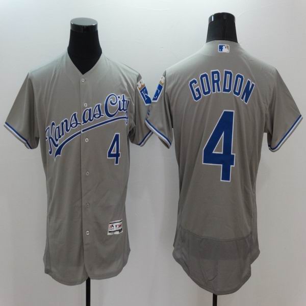 Kansas City Royals 4 Alex Gordon gray Flexbase Authentic Collection men baseball mlb Jersey