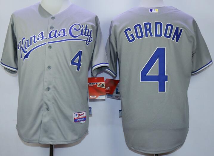 Kansas City Royals 4 GORDON gray men baseball mlb jerseys Kansas City Royals 4 GORDON gray men baseball mlb jerseys