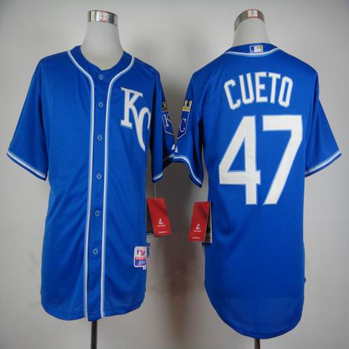 Kansas City Royals 47 Johnny Cueto blue mlb baseball Jerseys
