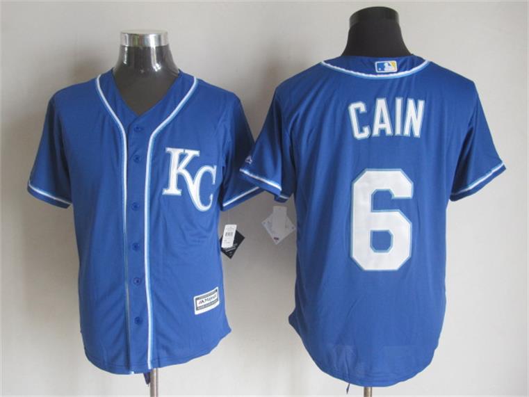 Kansas City Royals 6 Lorenzo Cain Blue Alternate 2 New Cool Base Stitched men baseball mlb Jersey