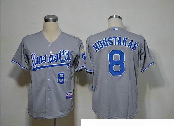 Kansas City Royals 8 Mike Moustakas Grey MLB Jerseys Kansas City Royals 8 Mike Moustakas Grey MLB Jerseys