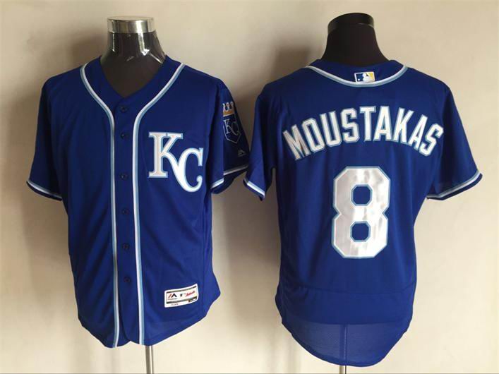Kansas City Royals 8 Mike Moustakas blue Flexbase Authentic Collection men baseball mlb Jersey