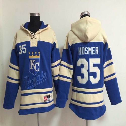 Kansas City Royals Eric Hosmer 35 Blue mlb baseball Hooded Sweatshirt