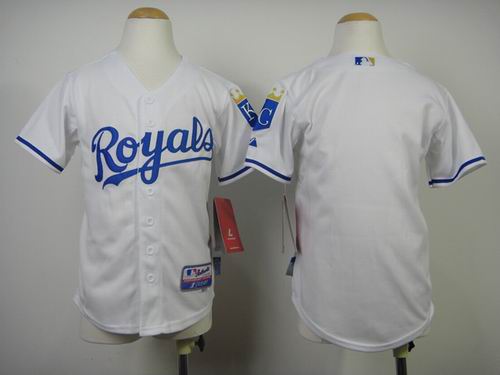 Kansas City Royals blank  White kid MLB Jerseys