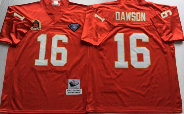 KansasCityChiefs 16 Len Dawson red men Throwback NFL football Jerseys