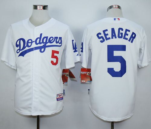 Los Angeles  Dodgers 5 Corey Seager White Cool Base Stitched men baseball mlb jersey