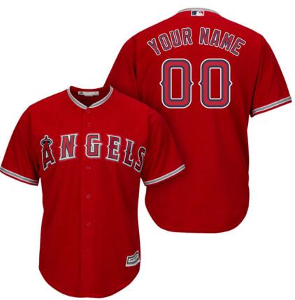 Los Angeles Angels of Anaheim jerseys Majestic Red Alternate Cool Base Custom any name number