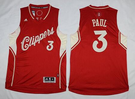 Los Angeles Clippers 3 Chris Paul 2016 Christmas Edition Red adidas men nba basketball jerseys