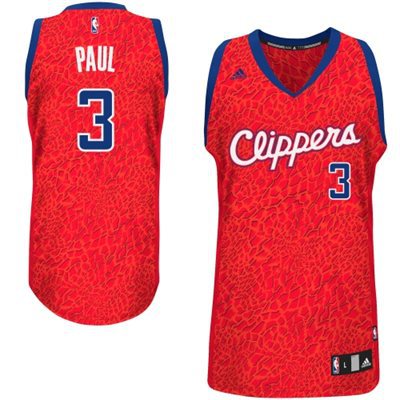 Los Angeles Clippers 3 Chris Paul Red Decorative pattern adidas men nba basketball jerseys