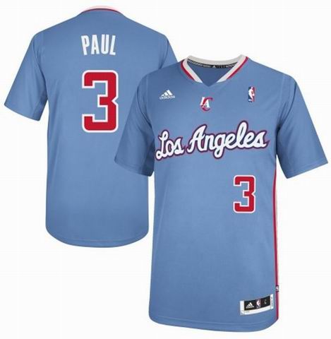 Los Angeles Clippers 3 Chris Paul skyblue short sports shirts adidas men nba basketball jerseys