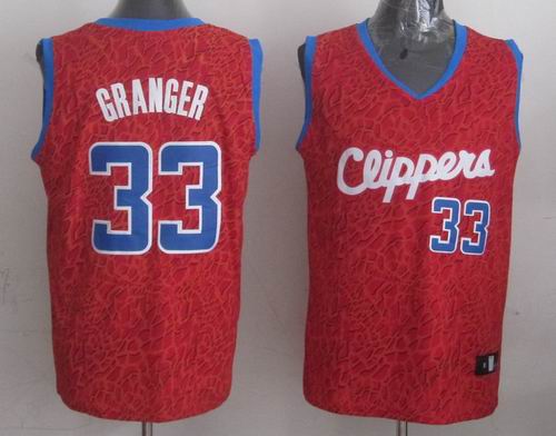 Los Angeles Clippers 33 GRANGER  red Decorative pattern adidas men nba basketball jerseys