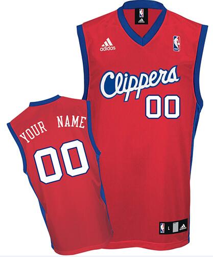 Los Angeles Clippers Custom red adidas Road Jersey for sale