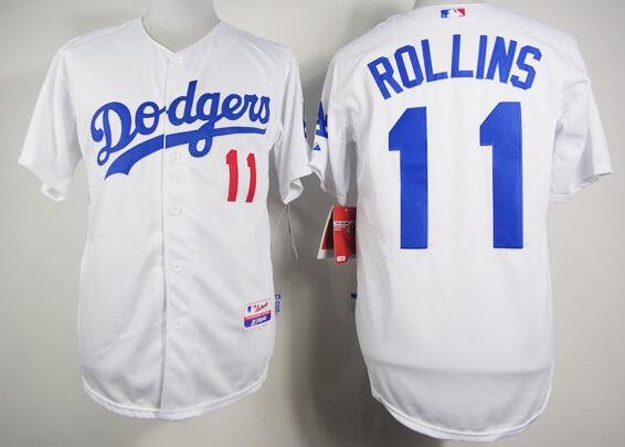 Los Angeles Dodgers 11 Jimmy Rollins white men baseball mlb jerseys Los Angeles Dodgers 11 Jimmy Rollins white men baseball mlb jerseys