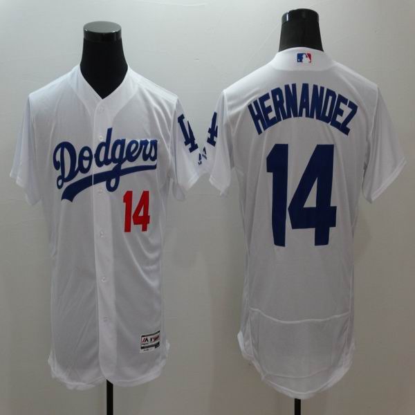 Los Angeles Dodgers 14 Hernandez white Flexbase Authentic Collection men baseball mlb Jersey