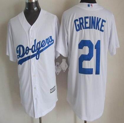 Los Angeles Dodgers 21 Zack Greinke white men baseball mlb Jerseys