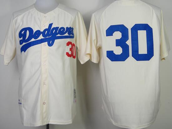Los Angeles Dodgers 30 Cream men baseball mlb Jerseys