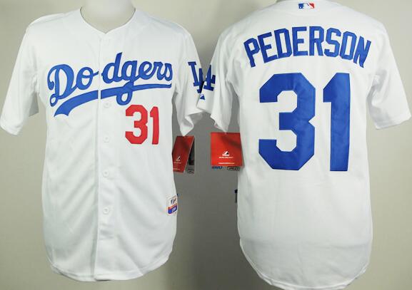 Los Angeles Dodgers 31 Joc Pederson white men baseball mlb jersey