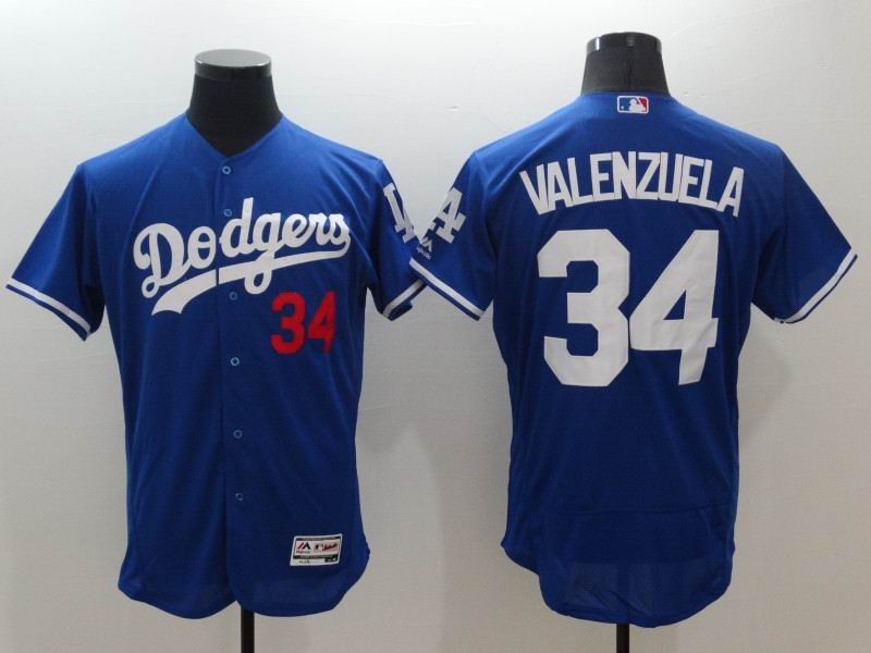 Los Angeles Dodgers 34 Fernando Valenzuela blue Flexbase Authentic Collection men baseball mlb Jersey