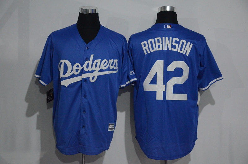 Los Angeles Dodgers 42 Jackie Robinson blue men baseball mlb jersey
