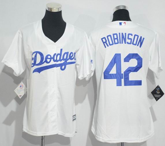 Los Angeles Dodgers 42 Jackie Robinson white men baseball mlb jerseys