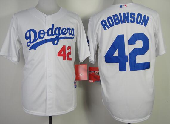 Los Angeles Dodgers 42 Robinson white men baseball mlb jerseys