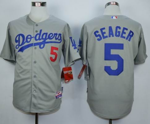 Los Angeles Dodgers 5 Corey Seager White Cool Base Stitched men baseball mlb jersey