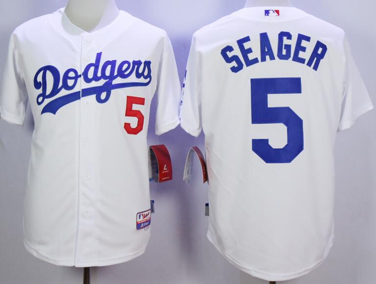 Los Angeles Dodgers 5 Corey Seager white men baseball mlb jersey