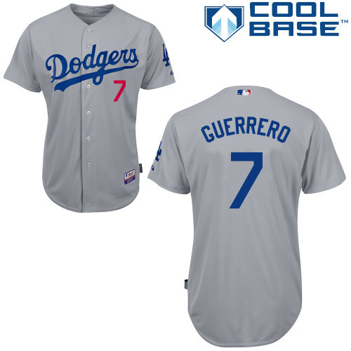 Los Angeles Dodgers 7 Alex Guerrero gray men baseball mlb jerseys Los Angeles Dodgers 7 Alex Guerrero gray men baseball mlb jerseys