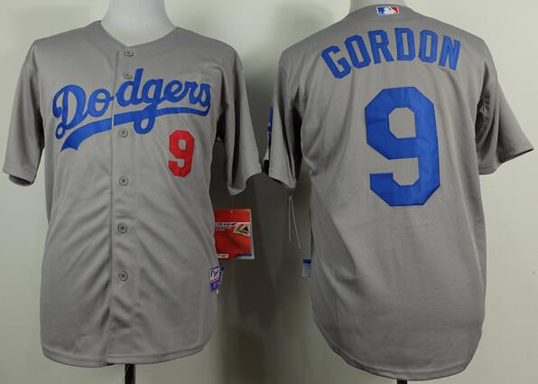 Los Angeles Dodgers 9 Dee Gordon gray men baseball mlb jerseys Los Angeles Dodgers 9 Dee Gordon gray men baseball mlb jerseys