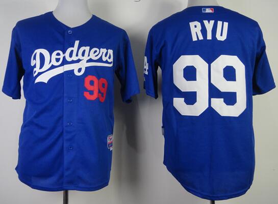 Los Angeles Dodgers 99 Hyun-Jin Ryu blue jersey