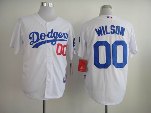 Los Angeles Dodgers Wilson 00 White men baseball mlb Jerseys