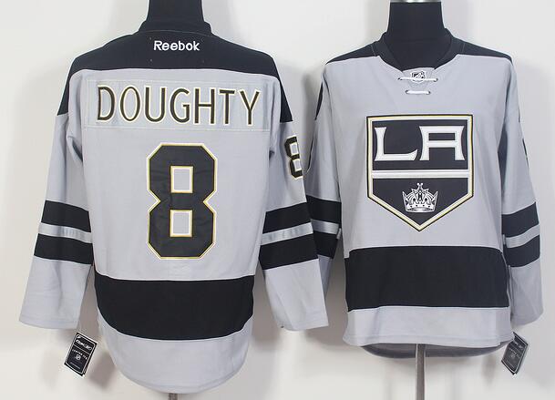 Los Angeles Kings 8 Drew Doughty men Gray NHL Jersey