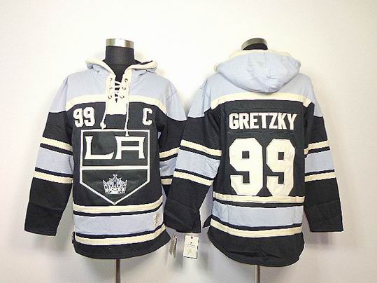 Los Angeles Kings 99# Wayne Gretzky black NHL Hooded Sweatshirt Los Angeles Kings 99# Wayne Gretzky black NHL Hooded Sweatshirt