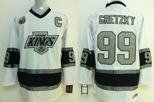 Los Angeles Kings 99 Wayne Gretzky gray men nhl ice hockey  jerseys