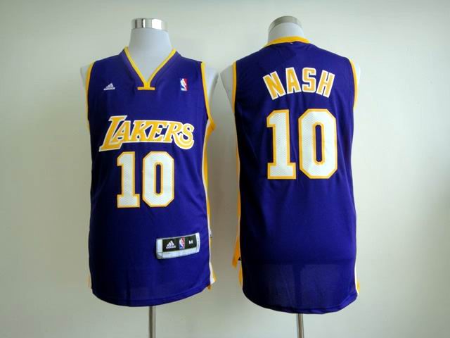 Los Angeles Lakers 10 Steve Nash Purple Revolution 30 adidas men nba basketball jerseys