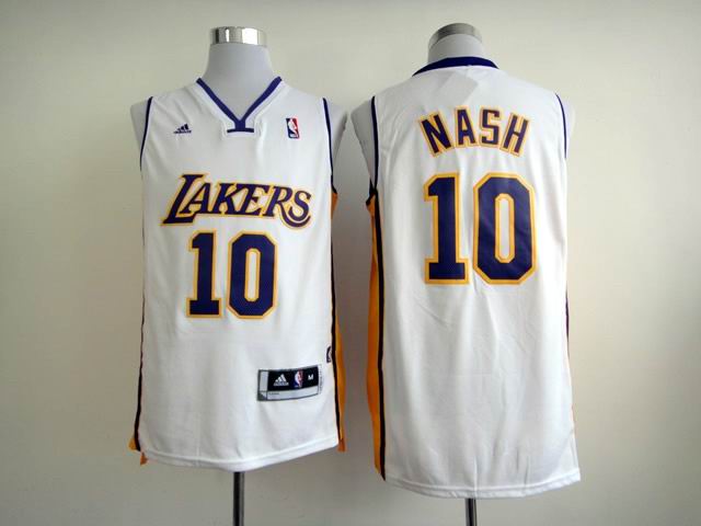 Los Angeles Lakers 10 Steve Nash White Revolution 30 adidas men nba basketball jerseys