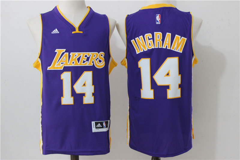 Los Angeles Lakers 14 Brandon Ingram blue adidas men nba basketball jerseys