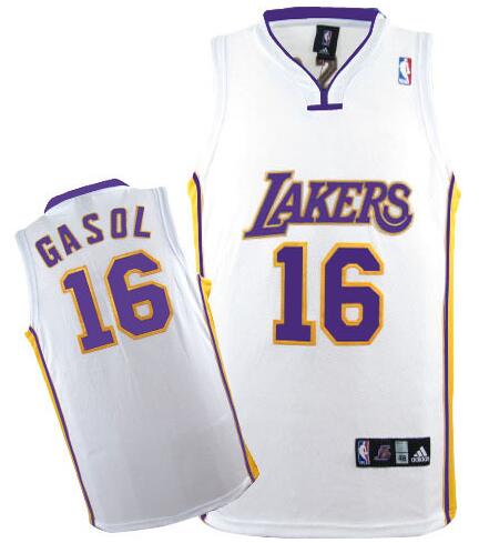 Los Angeles Lakers 16 Pau Gasol adidas men nba basketball jerseys