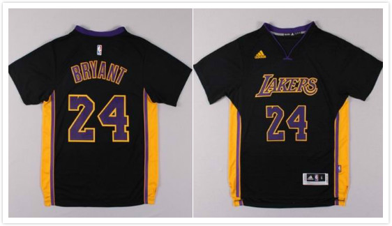 Los Angeles Lakers 24 Kobe Bryant  black  shorts adidas men nba basketball jerseys