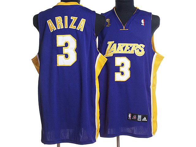 Los Angeles Lakers 3 ARIZA purple adidas men nba basketball jerseys