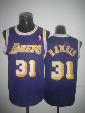 Los Angeles Lakers 31 Kurt Rambis Throwback Purple Basketball Jersey adidas men nba basketball jerseys