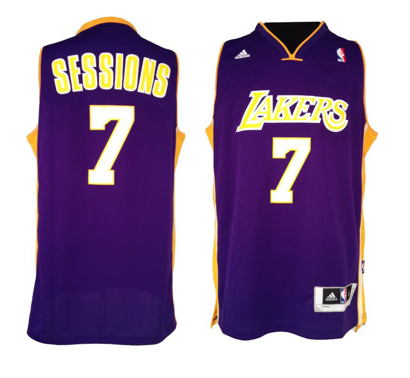 Los Angeles Lakers 7 Ramon Sessions Revolution 30 Swingman Stitched Purple adidas men nba basketball jerseys