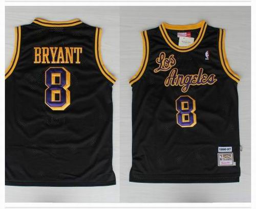 Los Angeles Lakers 8 Kobe Bryant black throwback adidas men nba basketball jerseys