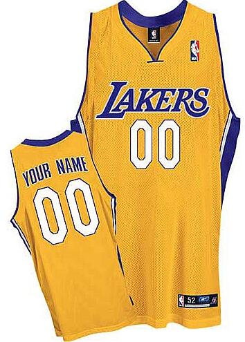 Los Angeles Lakers Custom Swingman yellow Home Jersey