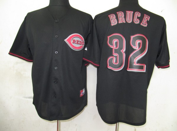 MLB Cincinnati Reds 32 Bruce Black Fashion men baseball mlb Jerseys